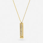 "I Love You" Pull-Out Engraved Diamond Pendant Necklace