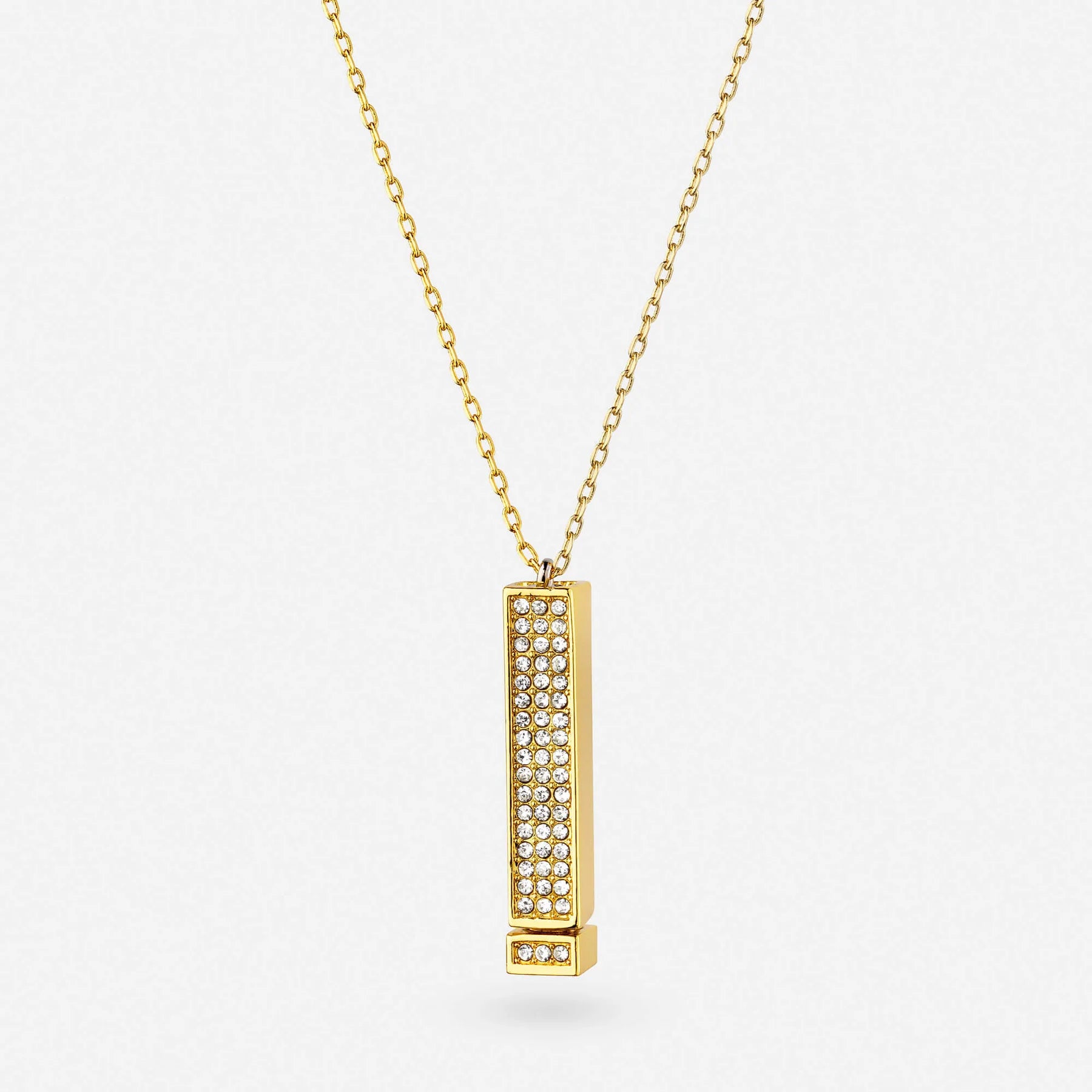 "I Love You" Pull-Out Engraved Diamond Pendant Necklace